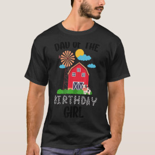Mans vader van het meisje dat jarig is boerderij e t-shirt
