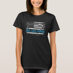 Mans Vaderdag Reel Cool Papaw Vis Amerikaanse V T-shirt