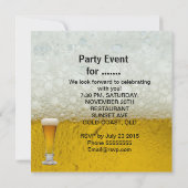 Mans Verjaardagsfeest Drinken Bier Kaart (Achterkant)