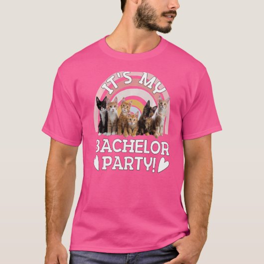 Mans Vernederende Bachelorfeest Bruidsjonker Roze  T-shirt (Voorkant)
