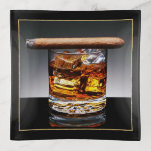 Mans Whiskey en Cigar Trinket Dish Sierschaaltjes