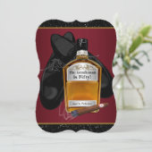 Mans Whiskey en sigaar verjaardagsfeestje Kaart (Staand voorkant)