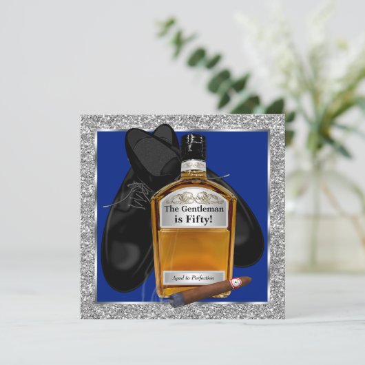 Mans Whiskey Verjaardagsfeestje Kaart (Staand voorkant)