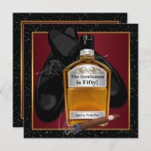 Mans Whiskey Verjaardagsfeestje Kaart (Voorkant / Achterkant)