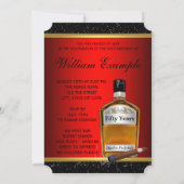 Mans Whiskey Verjaardagsfeestje Kaart (Achterkant)