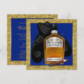 Mans Whiskey Verjaardagsfeestje Kaart (Voorkant / Achterkant)