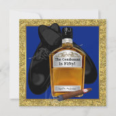 Mans Whiskey Verjaardagsfeestje Kaart (Voorkant)