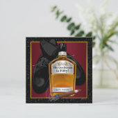Mans Whisky Verjaardagsfeest Kaart (Staand voorkant)
