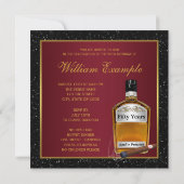 Mans Whisky Verjaardagsfeest Kaart (Achterkant)