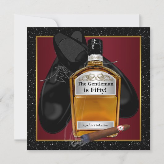 Mans Whisky Verjaardagsfeest Kaart (Voorkant)