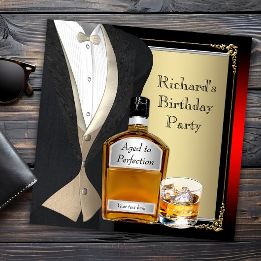 Mans Whisky Verjaardagsfeest Kaart