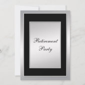 Mans Zwart Zilver Pensioen Partij Kaart (Voorkant)