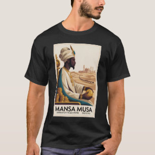 Mansa Musa Mali Rijk Afrikaanse Koning Illustratie T-shirt