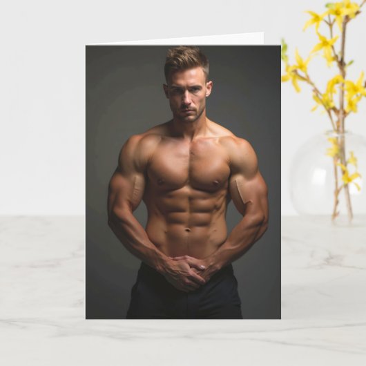 Manscape Greetings Card Kaart (Gele Bloem)