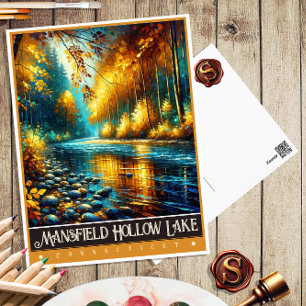 Mansfield Hollow Lake, Connecticut   Schilderij Briefkaart