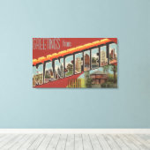 Mansfield, Ohio - Grote letterscènes Canvas Afdruk (Insitu (Houten vloer))