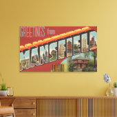 Mansfield, Ohio - Grote letterscènes Canvas Afdruk (Insitu (Woonkamer))