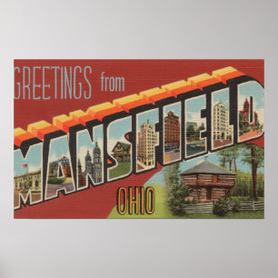 Mansfield, Ohio - Grote letterscènes Poster