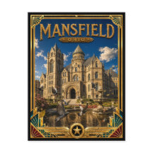 Mansfield Ohio Vintage Art Deco Gouden Tijdperk