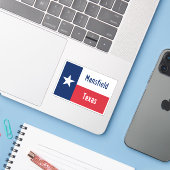 Mansfield Texas Sticker (Laptop met iPhone)