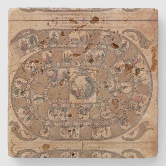 Mansion of Happiness – old game Stenen Onderzetter (Voorkant)