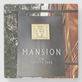 Mansion on Forsyth Park, Savannah, Georgia Onderze Stenen Onderzetter