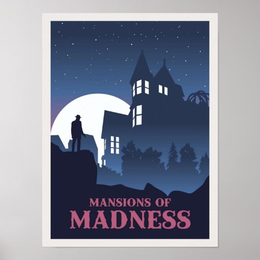 Mansions of Madness Board Game Minimalist Travel S Poster (Voorkant)