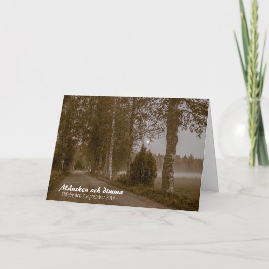 Månsken och dimma CC0546 Sideby Wenskaart Kaart (Voorkant)