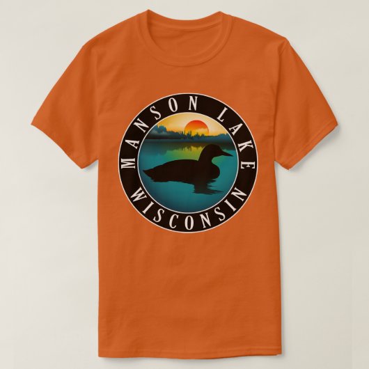 Manson Lake Wisconsin Loon T-shirt (Design voorkant)