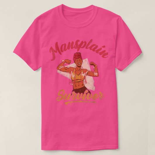 Mansplain Survivor Design for Feminists3745 T-shirt (Design voorkant)