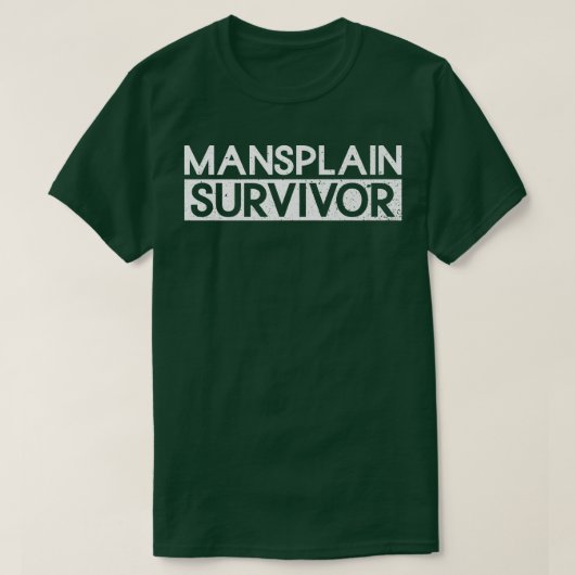 Mansplain Survivor Feminisme Feministische vrouwen T-shirt (Design voorkant)