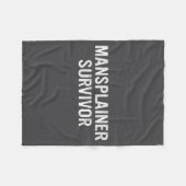 Mansplainer Survivor Funny Simple Design  Fleece Deken (Voorkant (Horizontaal))