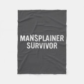 Mansplainer Survivor Funny Simple Design Fleece Deken (Voorkant)