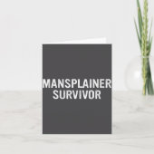 Mansplainer Survivor Funny Simple Design  Kaart (Voorkant)