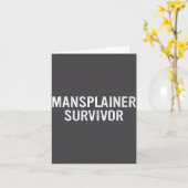 Mansplainer Survivor Funny Simple Design  Kaart (Gele Bloem)