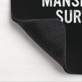 Mansplainer Survivor Funny Simple Design  Muismat (Hoek)
