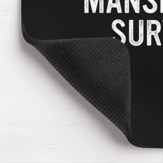 Mansplainer Survivor Funny Simple Design  Muismat (Hoek)