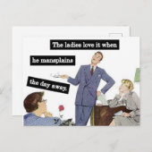 Mansplaining bij de Kantoor, de  secretarissen Briefkaart (Voorkant / Achterkant)