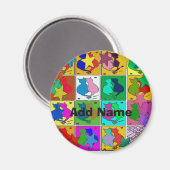 Mant Cats Pa Nederlandse hex Sign. Magneet (Voorkant / Achterkant)