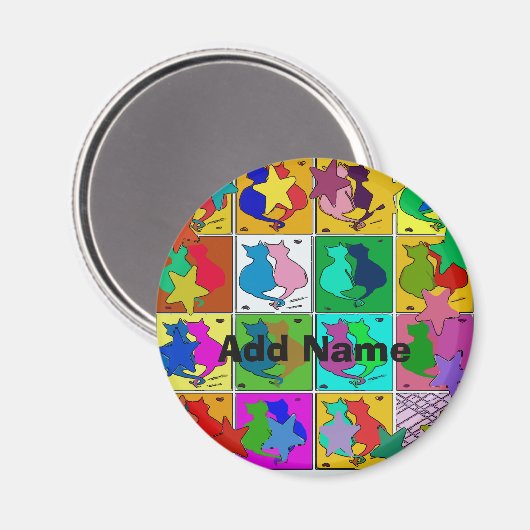 Mant Cats Pa Nederlandse hex Sign. Magneet (Voorkant / Achterkant)