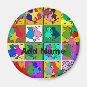 Mant Cats Pa Nederlandse hex Sign. Magneet (Voorkant)