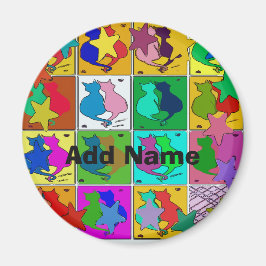 Mant Cats Pa Nederlandse hex Sign. Magneet