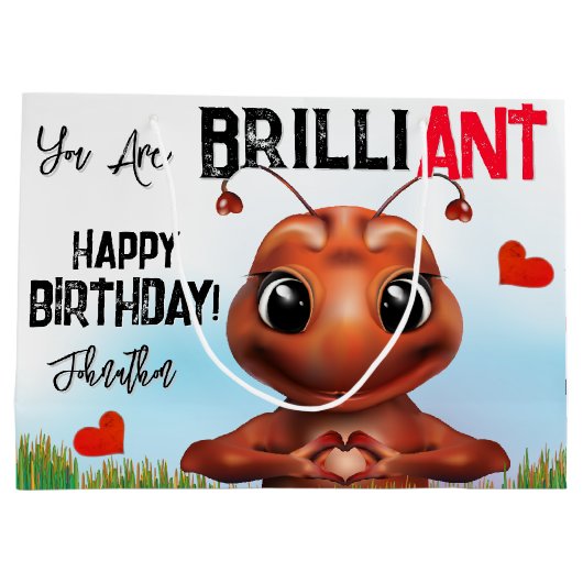 Mant Gebarentaal Gelukkige Verjaardag Groot Cadeauzakje (Achterkant)