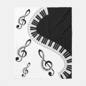 Manta de forro polar con notas musicales fleece deken (Voorkant)