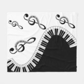 Manta de forro polar con notas musicales fleece deken (Voorkant (Horizontaal))