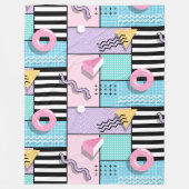 Manta de forro polar Memphis Party Fleece Deken (Voorkant)