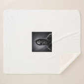 Manta de forro polar, santa muerte, la santa sherpa deken (Voorkant (horizontaal))