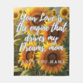 Manta de Girasoles para Mamá Fleece Deken (Voorkant)