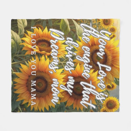 Manta de Girasoles para Mamá Fleece Deken (Voorkant (Horizontaal))