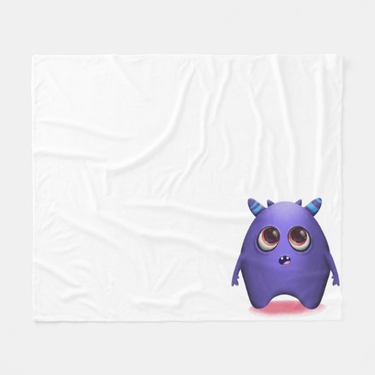 Manta de monstruito sorprendido fleece deken (Voorkant (Horizontaal))